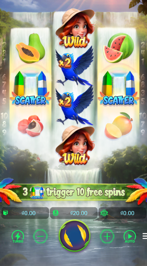 Aniamls Slot Game 12. Wings of Iguazu - X2000