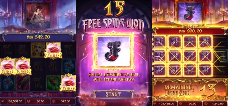 PG Vampire’s Charm Slot Game - Tính Năng Vòng Quay Miễn Phí