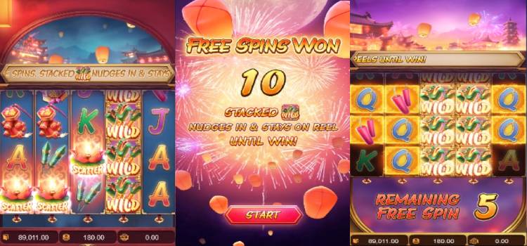 PG Soft Wild Fireworks Slot Game - Tính Năng Vòng Quay Miễn Phí